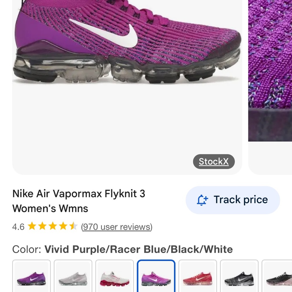 Nike Air Vapormax Flyknit 3 Women's Shoes - vivid Purple and Black